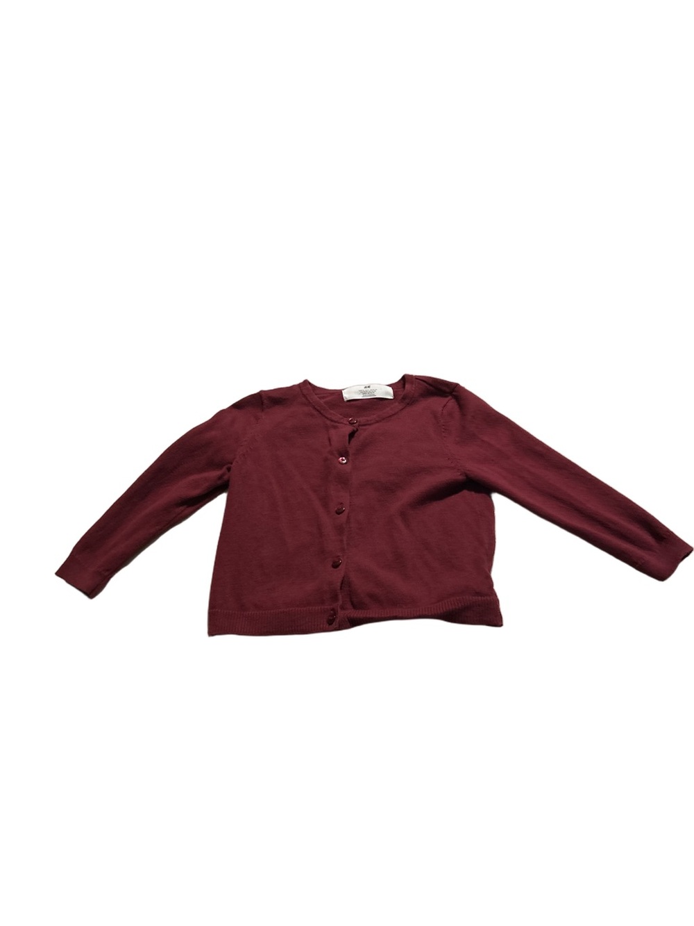 H&M Burgundy Button-Up Cardigan
